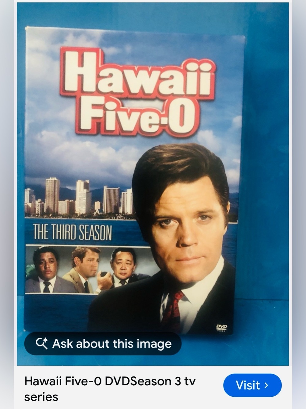 #3404*Hawaii Five-O Season 3 DVD - Blue Cover